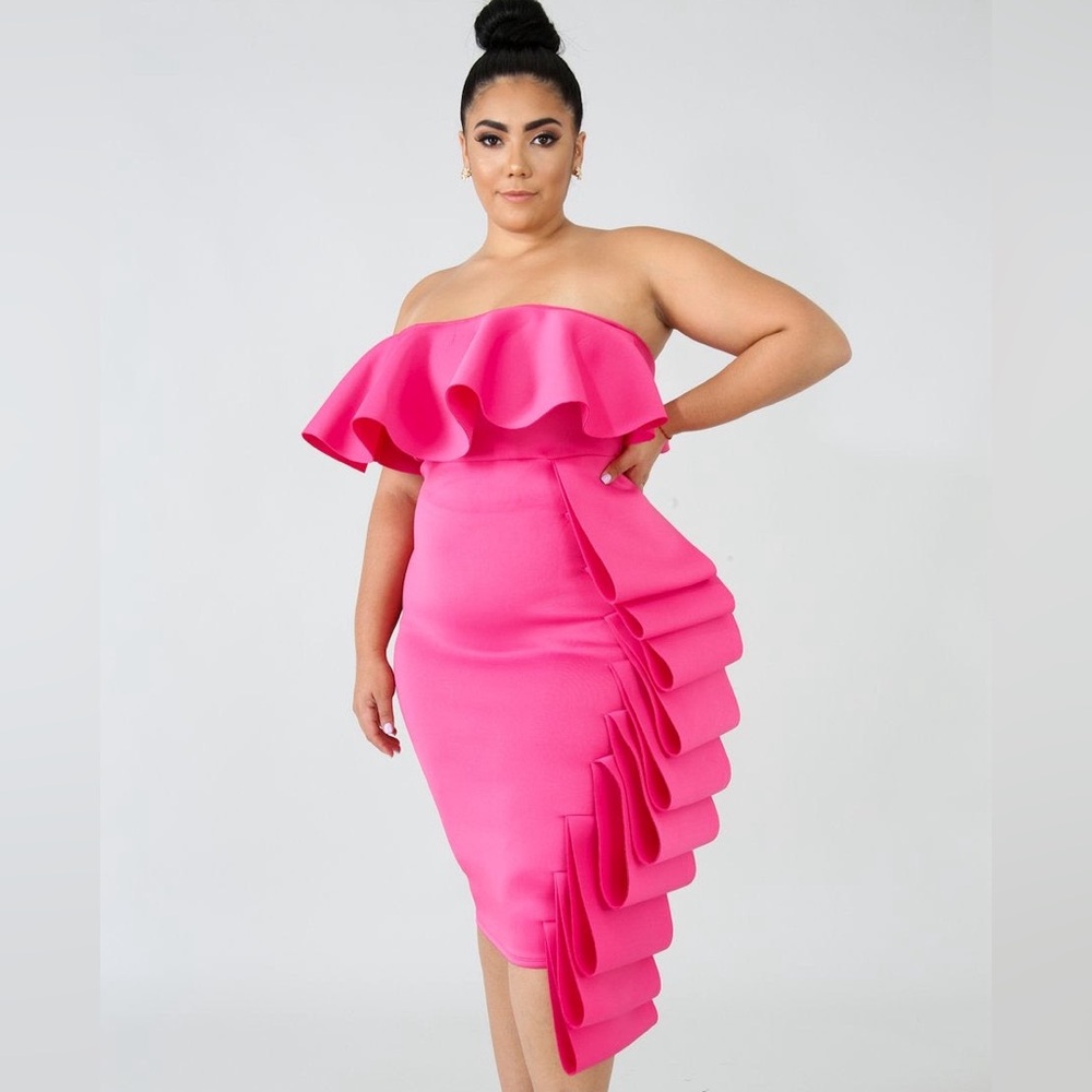 Plus size midi dress